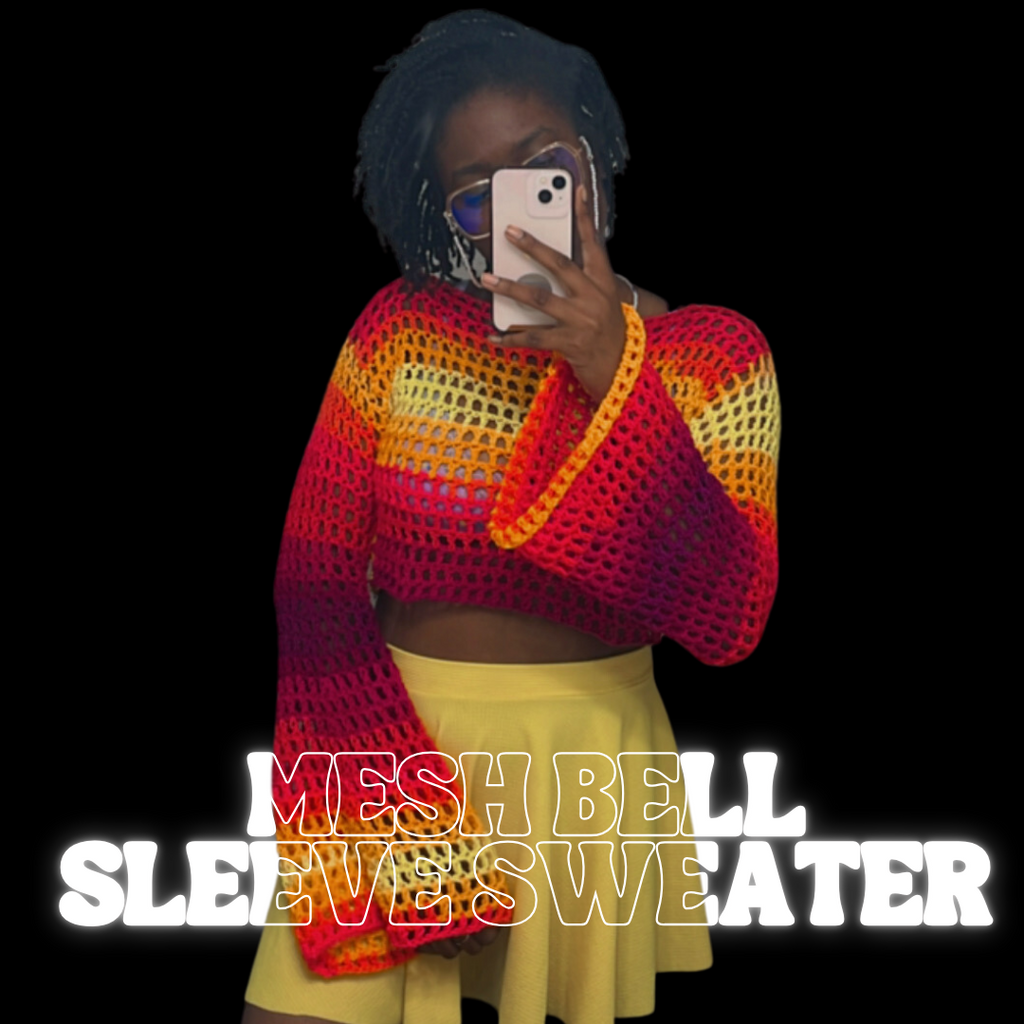 Mesh Bell Sleeve Sweater